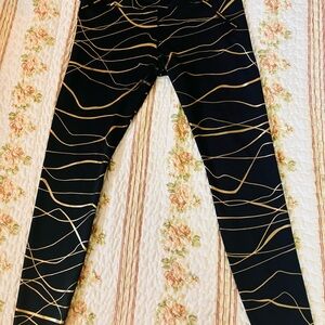 NIKE DRI FIT WOMEN'S RUNNING LEGGINGS BLACK/GOLD